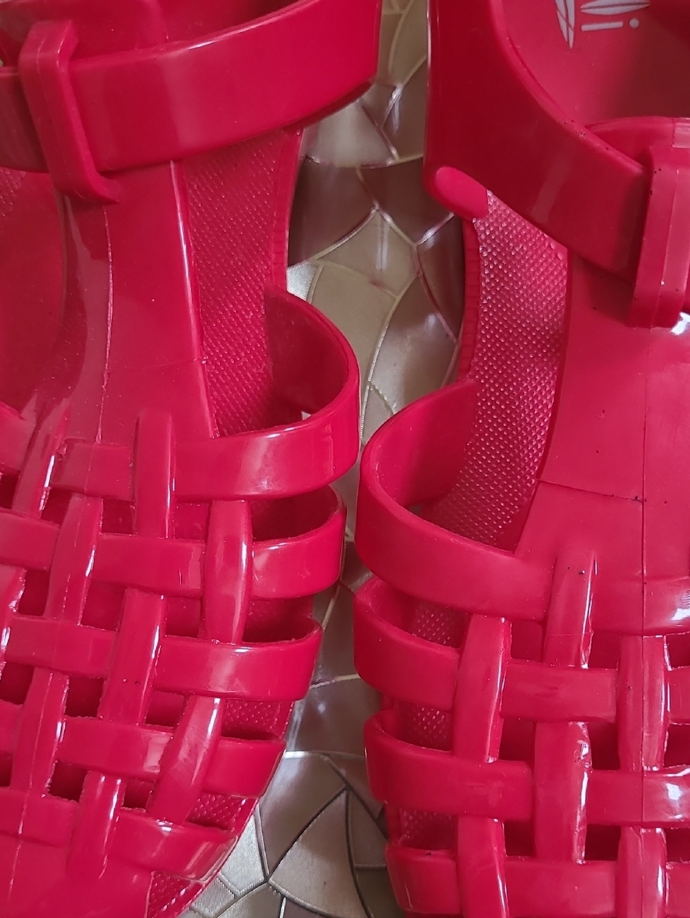 Women's Red Jelly Sandals